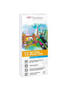 Set 12 rotuladores Dual Brush Tombow colores primarios 2