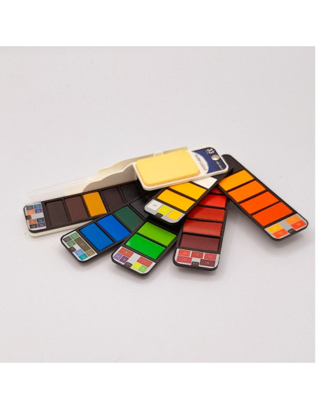 Caja acuarela abanico