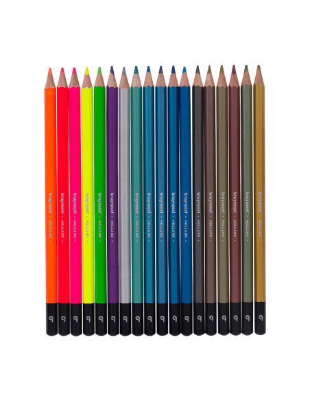 Estuche 18 lápices color Neón y Metálicos