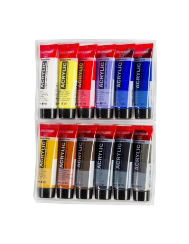 Set estuche 12 acrílicos Amsterdam 20ml