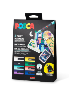 Set 8 rotuladores POSCA PC-5M + Bolsa 2