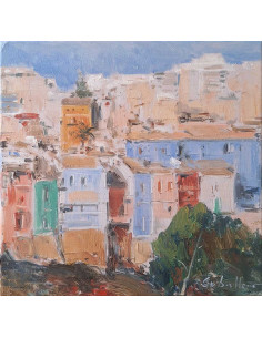 Cuadrado pequeño casitas colgantes rio de La Vila Joiosa...