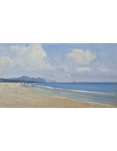 Vista playa Villajoyosa por José Caballero