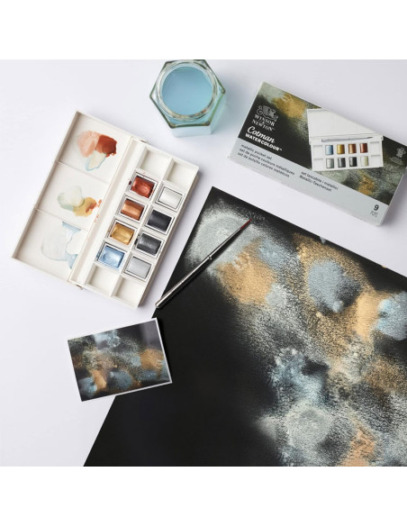 Estuche de Bolsillo Acuarelas Cotman colores Metálicos