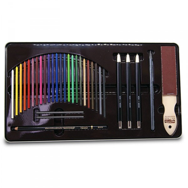 Caja con 24 Minas de Colores + Portaminas