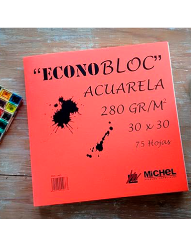 Econobloc Acuarela 280 gr - 4 tamaños